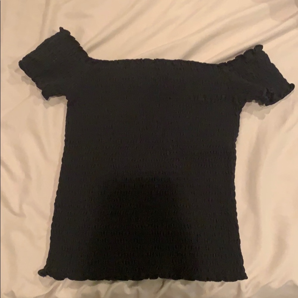 Black off shoulder top